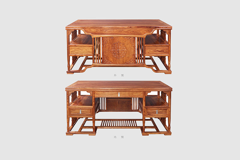 宣化中式家居装饰书房桌椅组合家具效果图